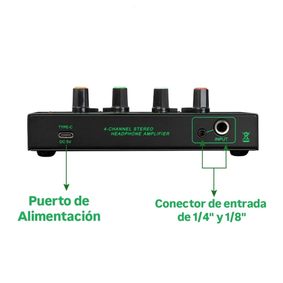 Amplificador de Audifonos de 6 Canales EMK EH06 - Imagen 10
