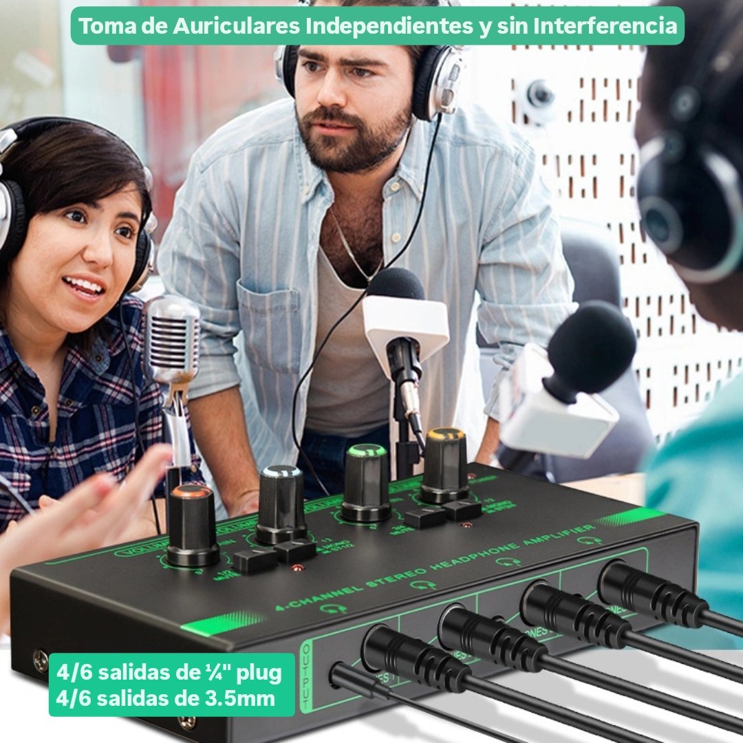Amplificador de Audifonos de 6 Canales EMK EH06 - Imagen 4