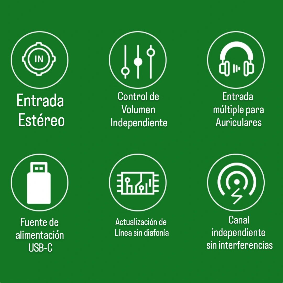 Amplificador de Audifonos de 6 Canales EMK EH06 - Imagen 2