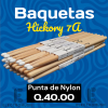 Baqueta Natural 5A de Madera Hickory puntos de Nylon BAQ7AHPNN