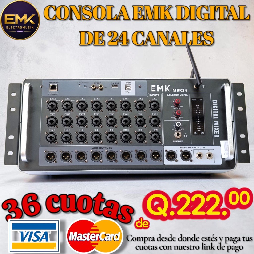 Consola Digital de 24 Canales EMK MBR-24