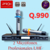 2 Micrófonos Inalámbricos de Largo Alcance