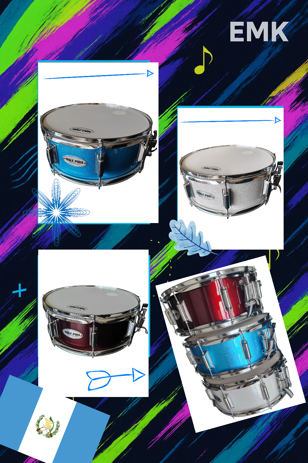 Redoblante de 14" x 5.5" Mikepro - Imagen 2