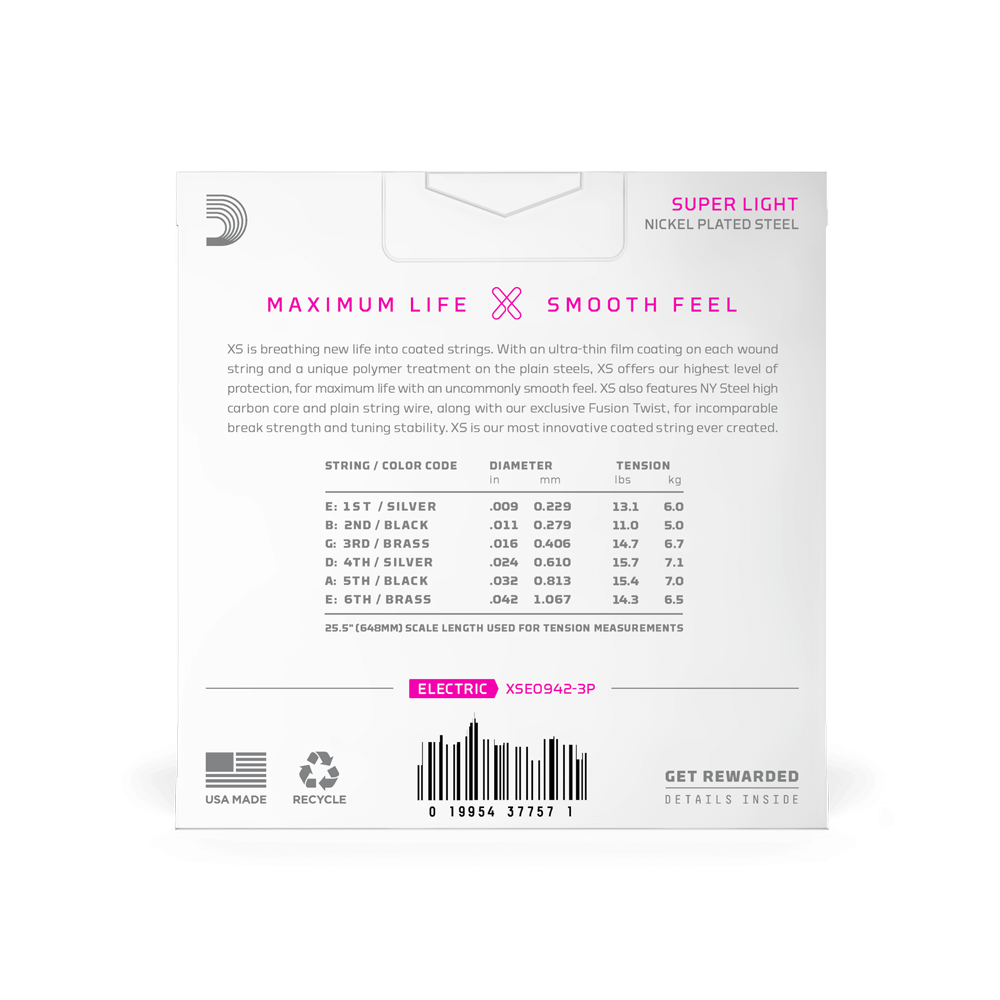 Juego de Cuerdas para Guitarra Eléctrica D'Addario XSE0942 - Imagen 2