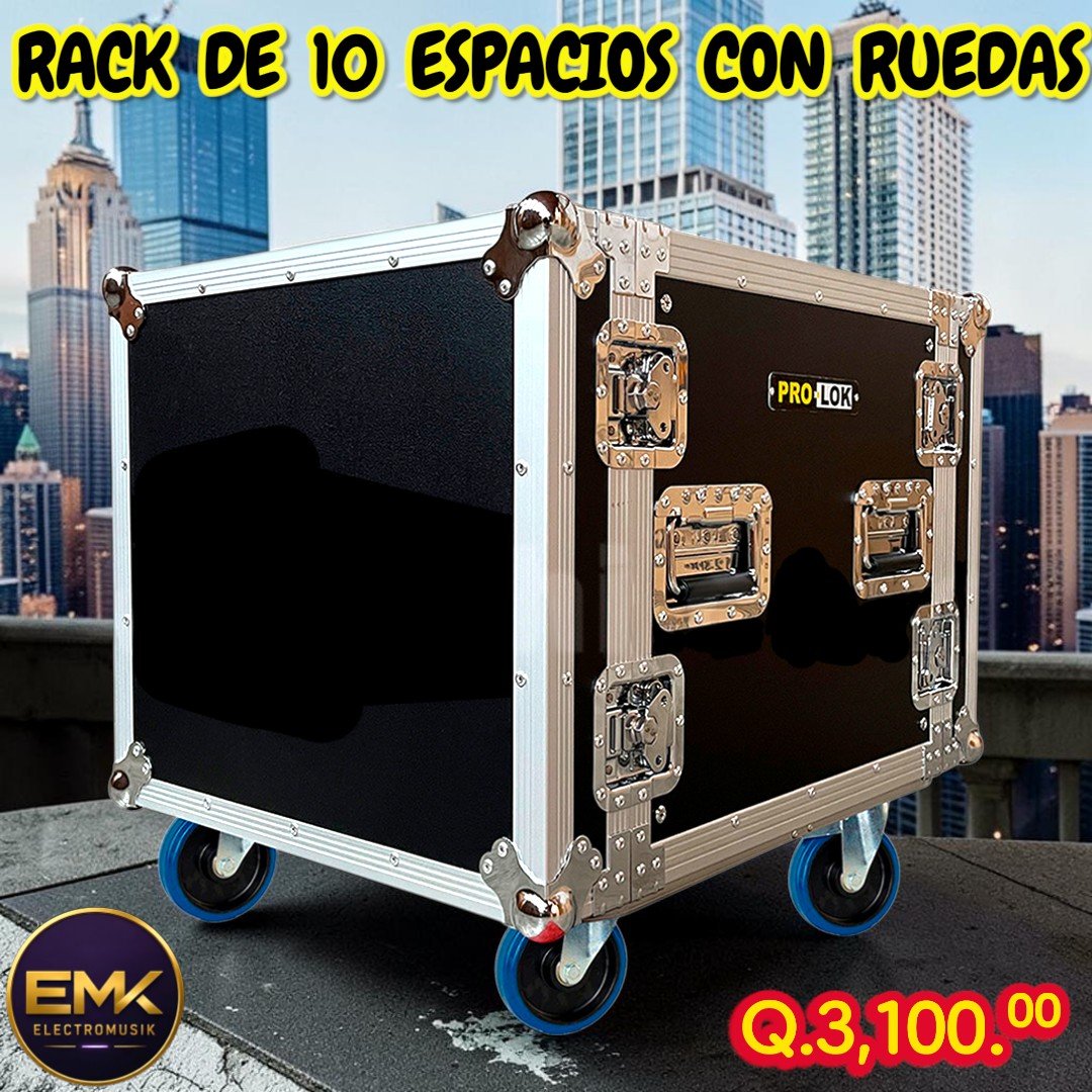Rack de 10 Espacios con Ruedas Prolok Plok-10W